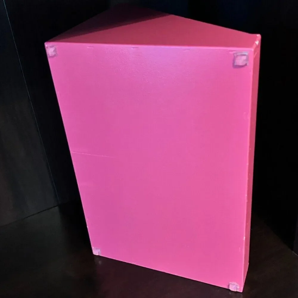 DESK ORGANIZER - Custom Made Solid Wood - HOT PINK